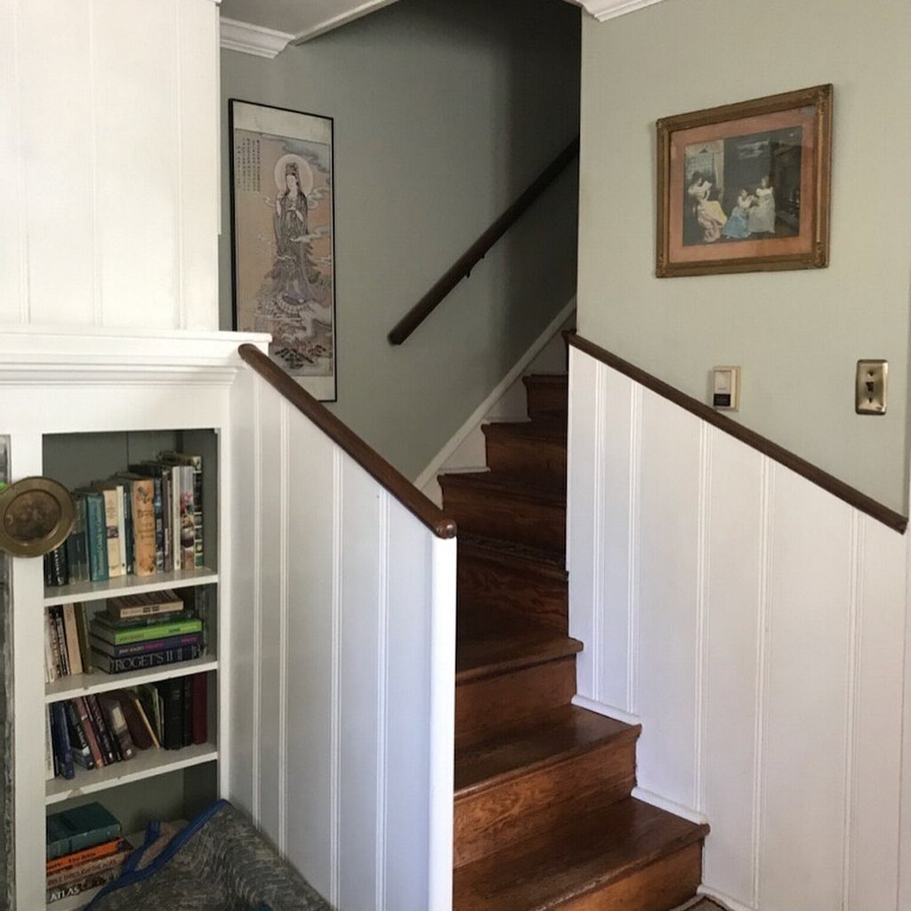 after newel posts and balustrade