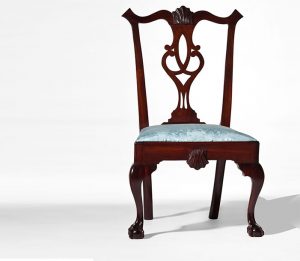 Mahogony Chippendale Chair original design by Thomas Chippendale. Period Furniture